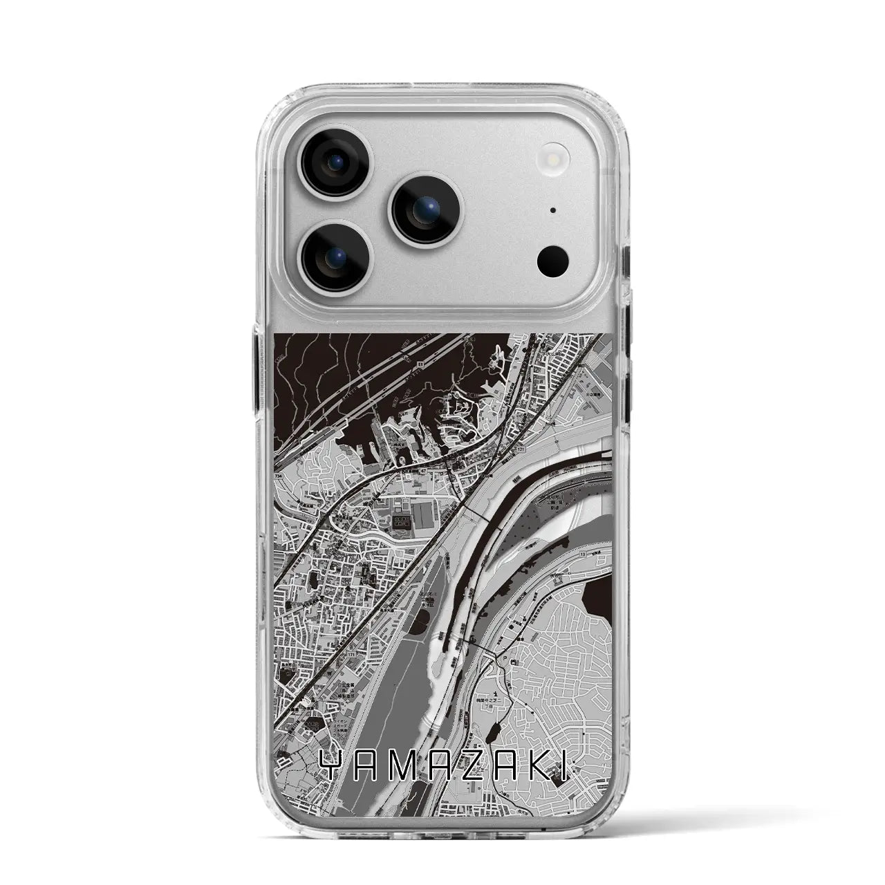 【山崎（京都府）】地図柄iPhoneケース（MagSafeタイプ）