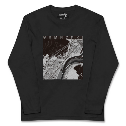 【山崎（京都府）（京都府）】地図柄ロングスリーブTシャツ