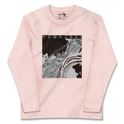 【山崎（京都府）（京都府）】地図柄ロングスリーブTシャツ