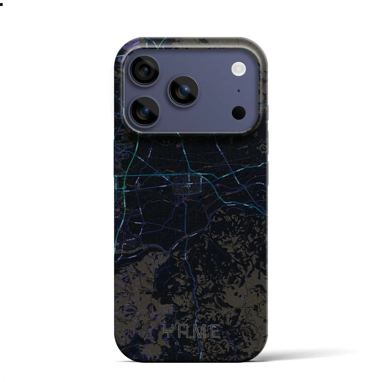 【八女（福岡県）】地図柄iPhoneケース（バックカバータイプ）