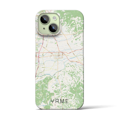 【八女（福岡県）】地図柄iPhoneケース（バックカバータイプ）