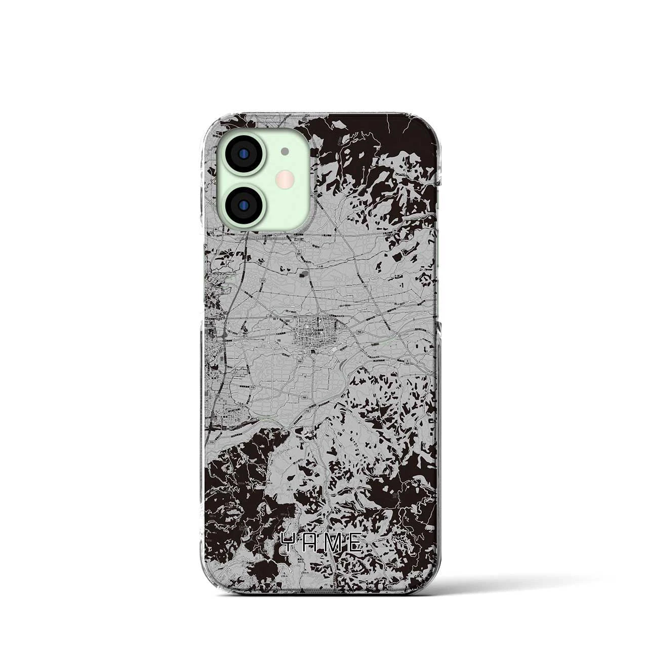 【八女（福岡県）】地図柄iPhoneケース（クリアタイプ）