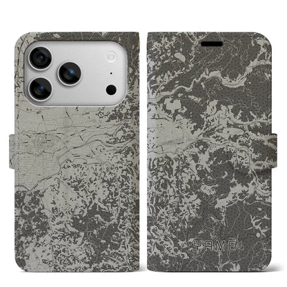 【八女（福岡県）】地図柄iPhoneケース（手帳タイプ）