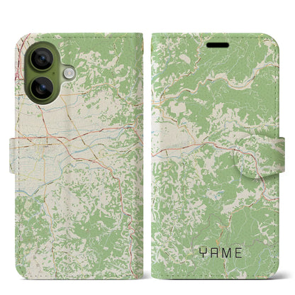 【八女（福岡県）】地図柄iPhoneケース（手帳タイプ）