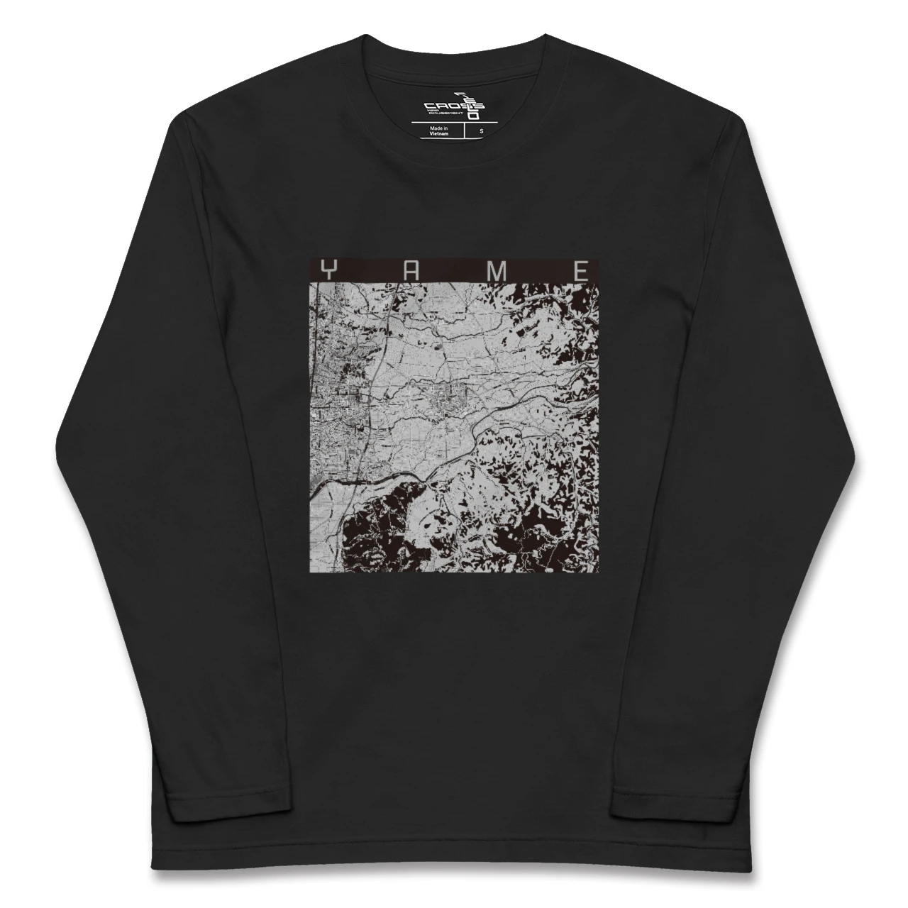 【八女（福岡県）】地図柄ロングスリーブTシャツ