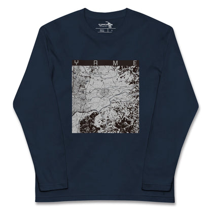 【八女（福岡県）】地図柄ロングスリーブTシャツ