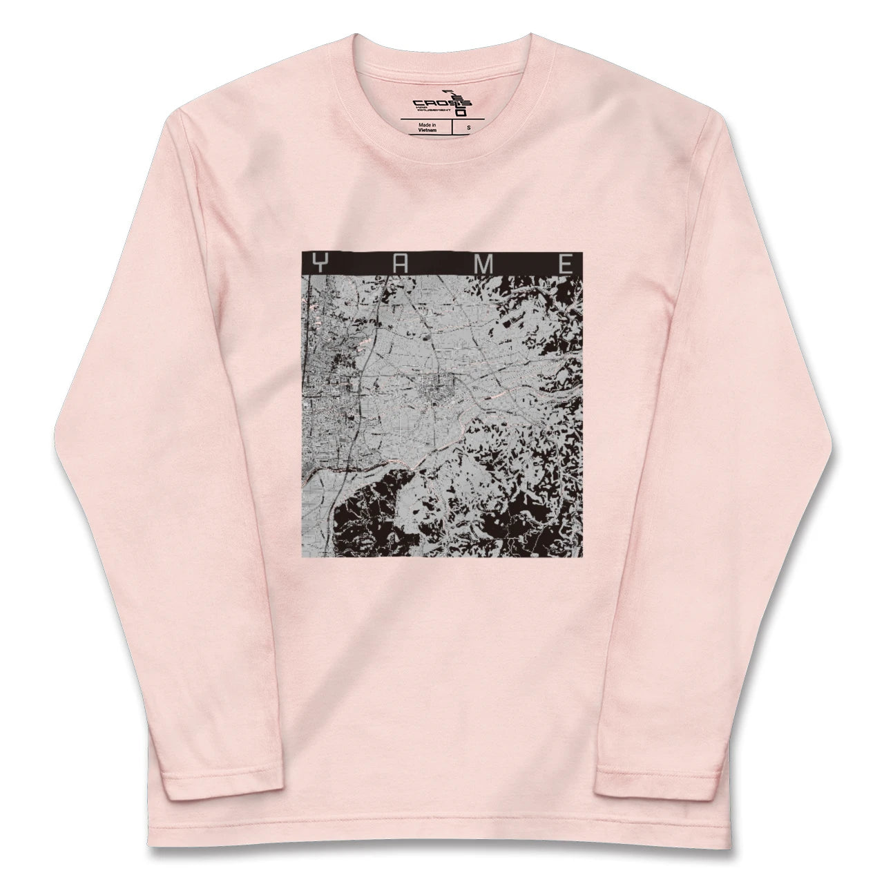 【八女（福岡県）】地図柄ロングスリーブTシャツ