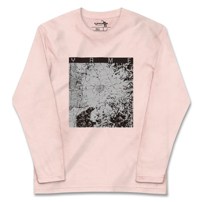 【八女（福岡県）】地図柄ロングスリーブTシャツ
