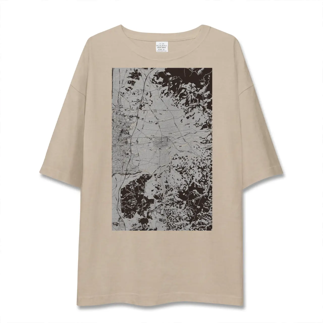 【八女（福岡県）】地図柄ビッグシルエットTシャツ