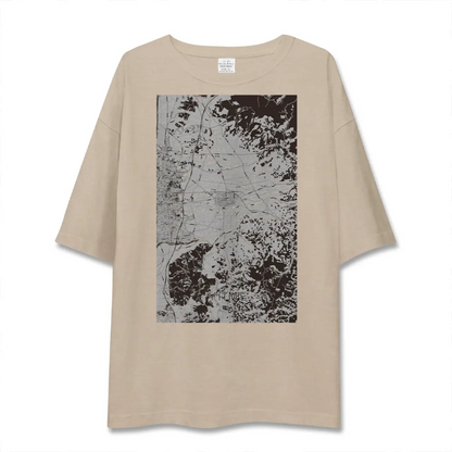 【八女（福岡県）】地図柄ビッグシルエットTシャツ