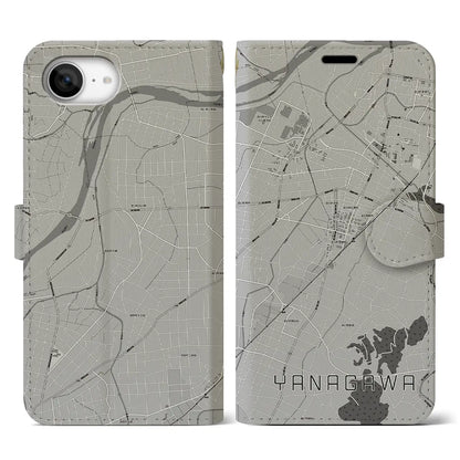 【梁川（福島県）】地図柄iPhoneケース（手帳タイプ）