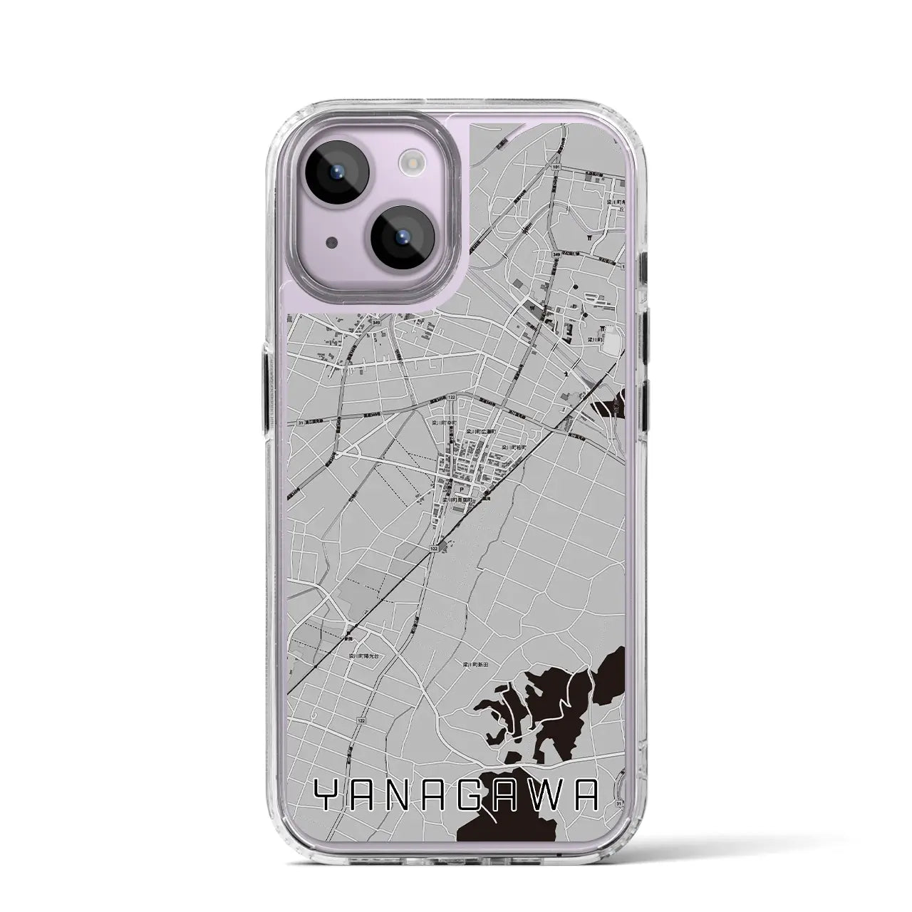 【梁川（福島県）】地図柄iPhoneケース（MagSafeタイプ）