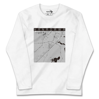 【梁川（福島県）】地図柄ロングスリーブTシャツ