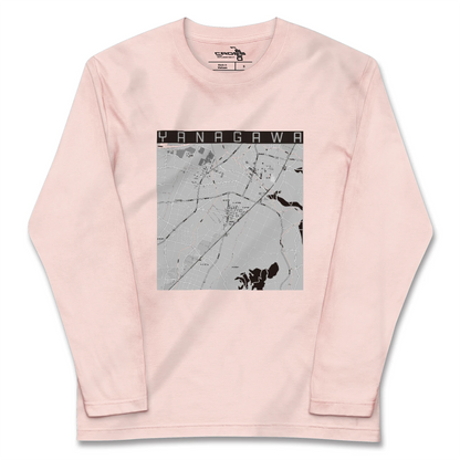 【梁川（福島県）】地図柄ロングスリーブTシャツ