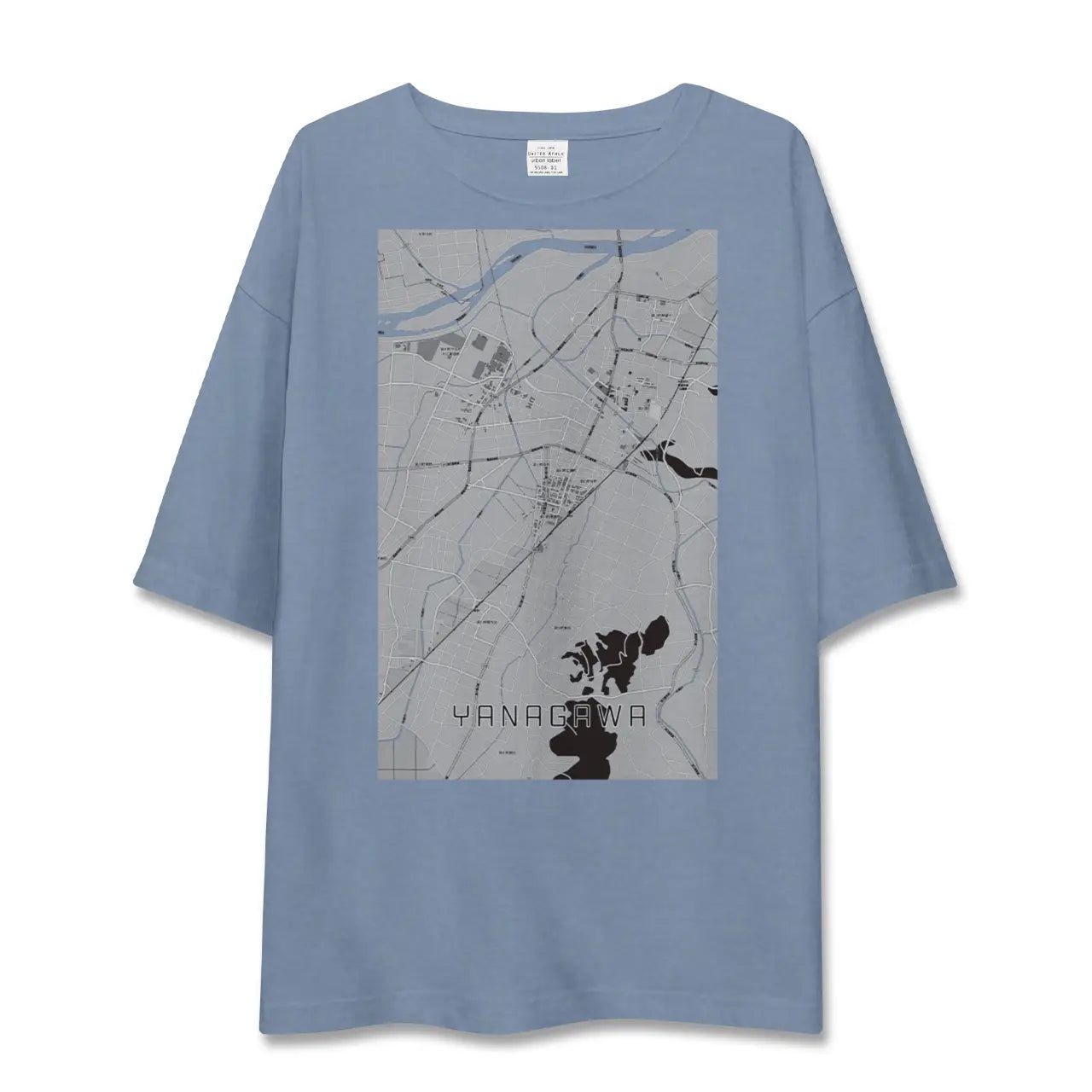 【梁川（福島県）】地図柄ビッグシルエットTシャツ
