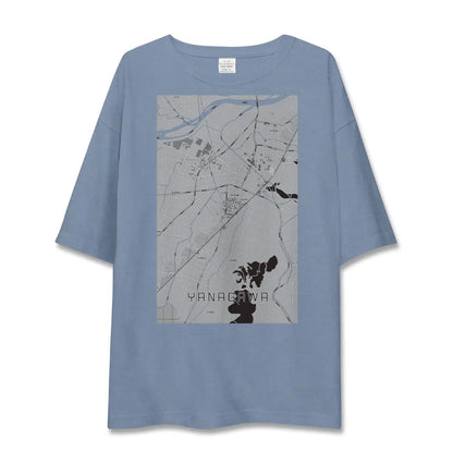 【梁川（福島県）】地図柄ビッグシルエットTシャツ