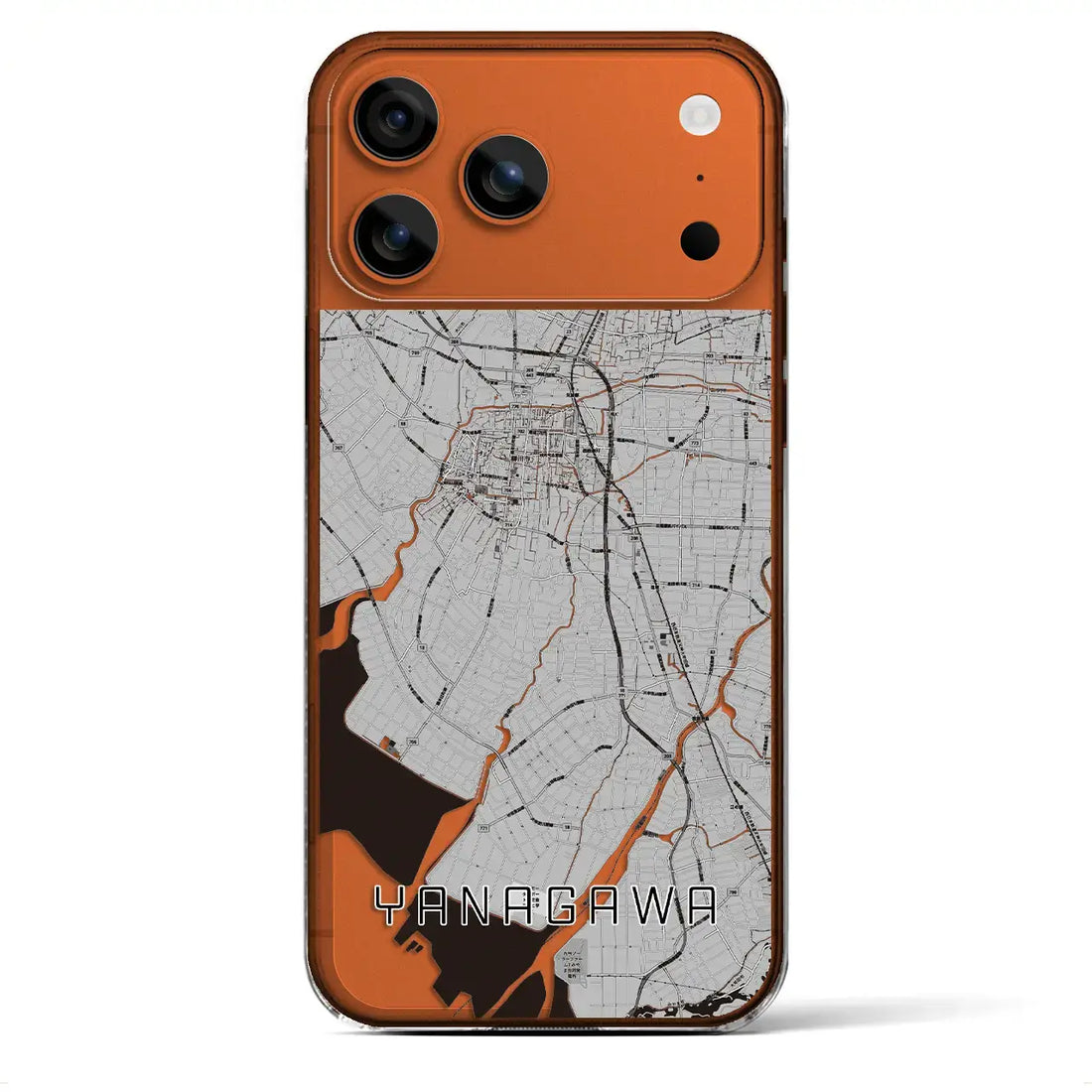 【柳川（福岡県）】地図柄iPhoneケース（クリアタイプ）