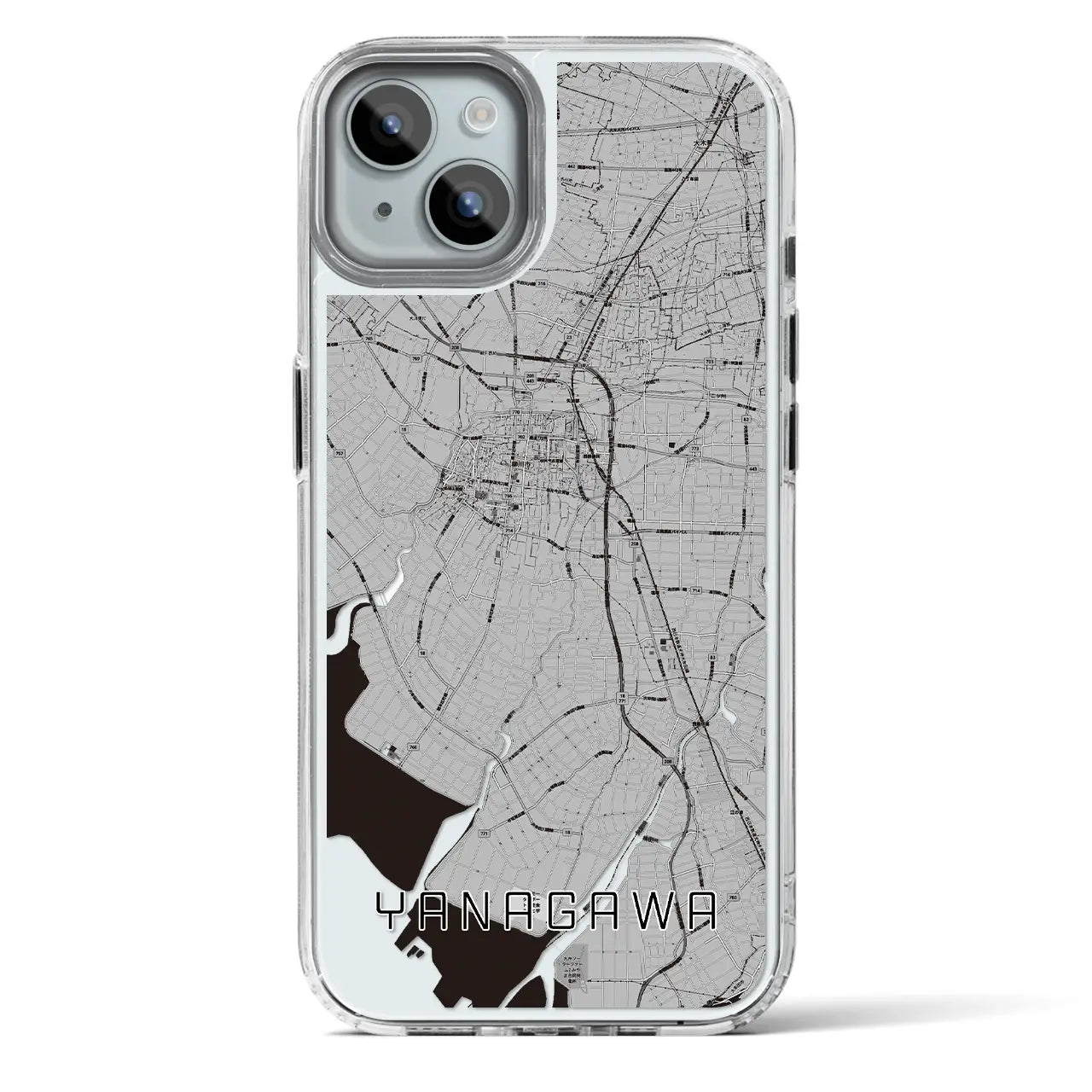 【柳川（福岡県）】地図柄iPhoneケース（MagSafeタイプ）