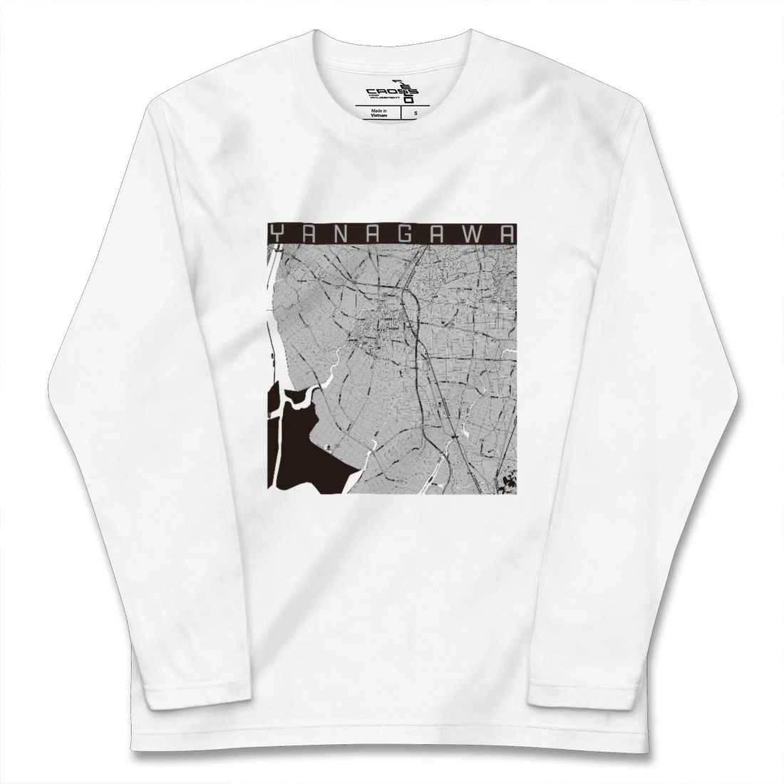 【柳川(福岡県)】地図柄ロングスリーブTシャツ