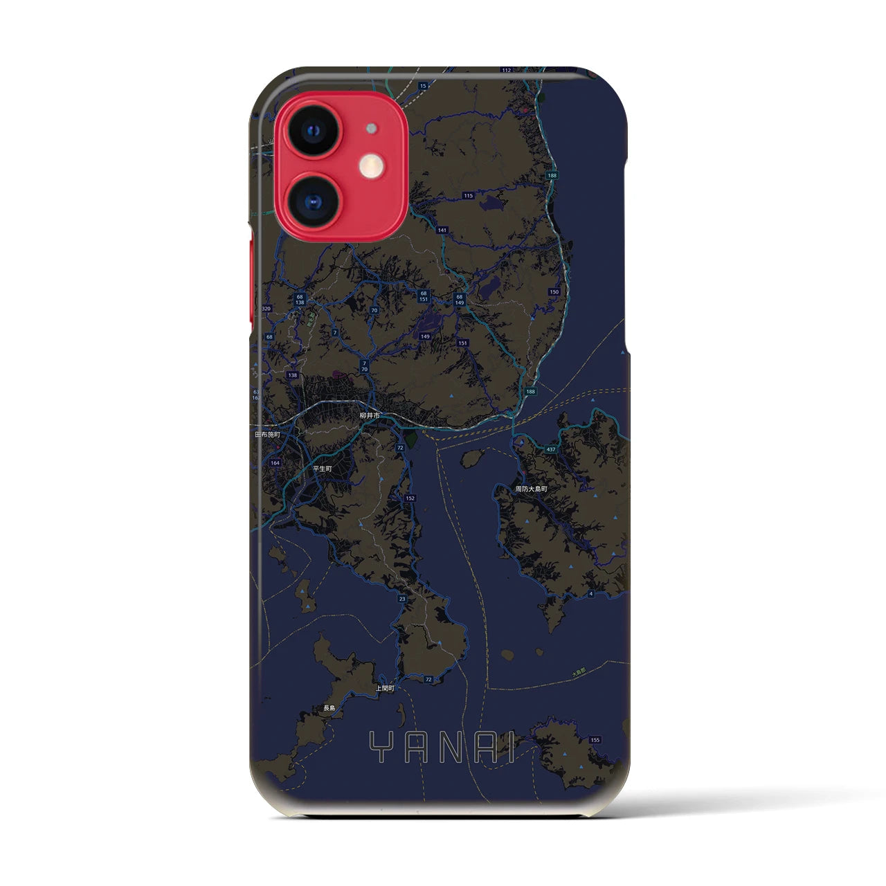 【柳井（山口県）】地図柄iPhoneケース（バックカバータイプ）