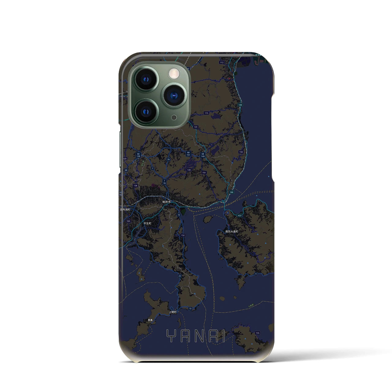 【柳井（山口県）】地図柄iPhoneケース（バックカバータイプ）