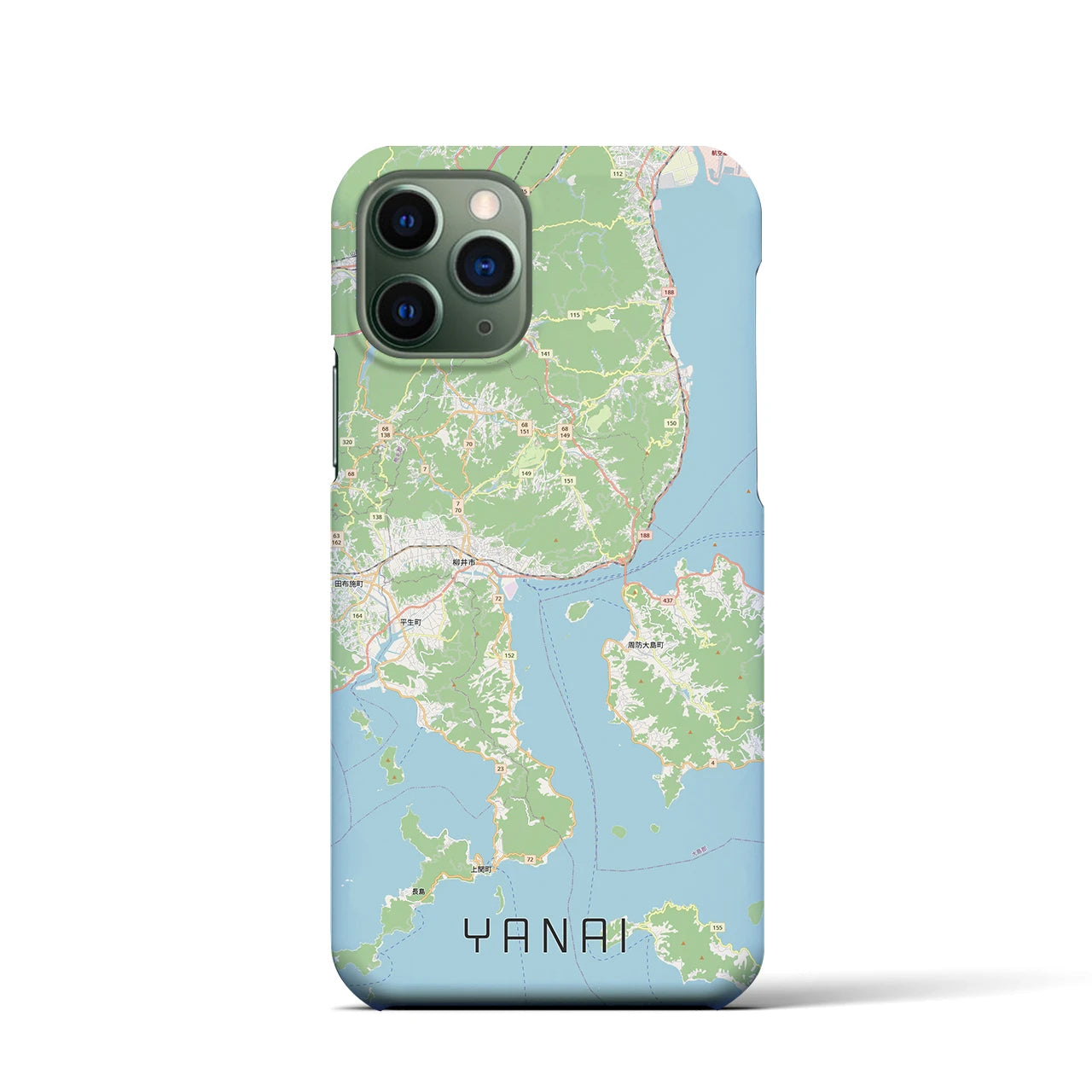 【柳井（山口県）】地図柄iPhoneケース（バックカバータイプ）
