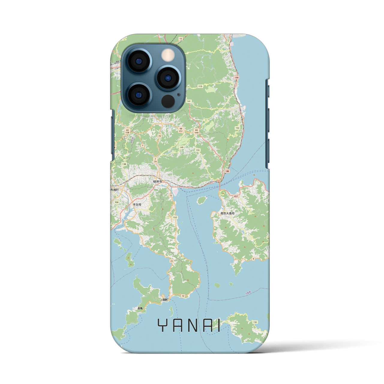 【柳井（山口県）】地図柄iPhoneケース（バックカバータイプ）