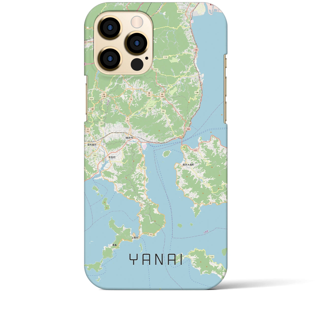 【柳井（山口県）】地図柄iPhoneケース（バックカバータイプ）