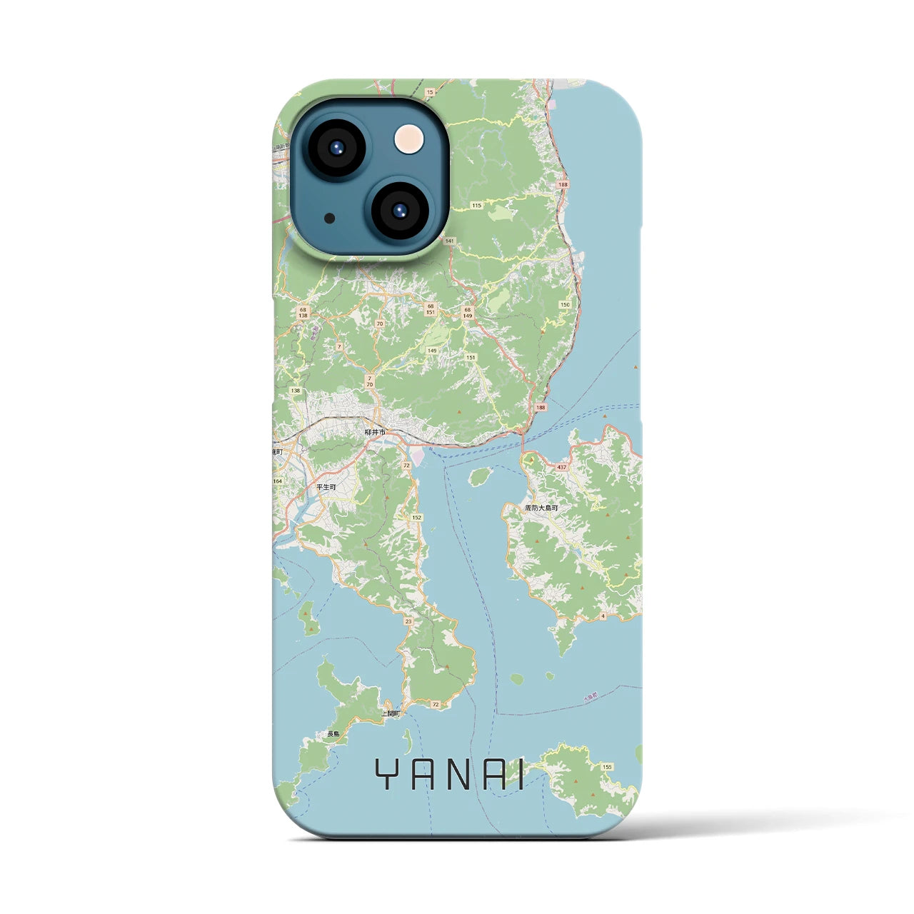 【柳井（山口県）】地図柄iPhoneケース（バックカバータイプ）