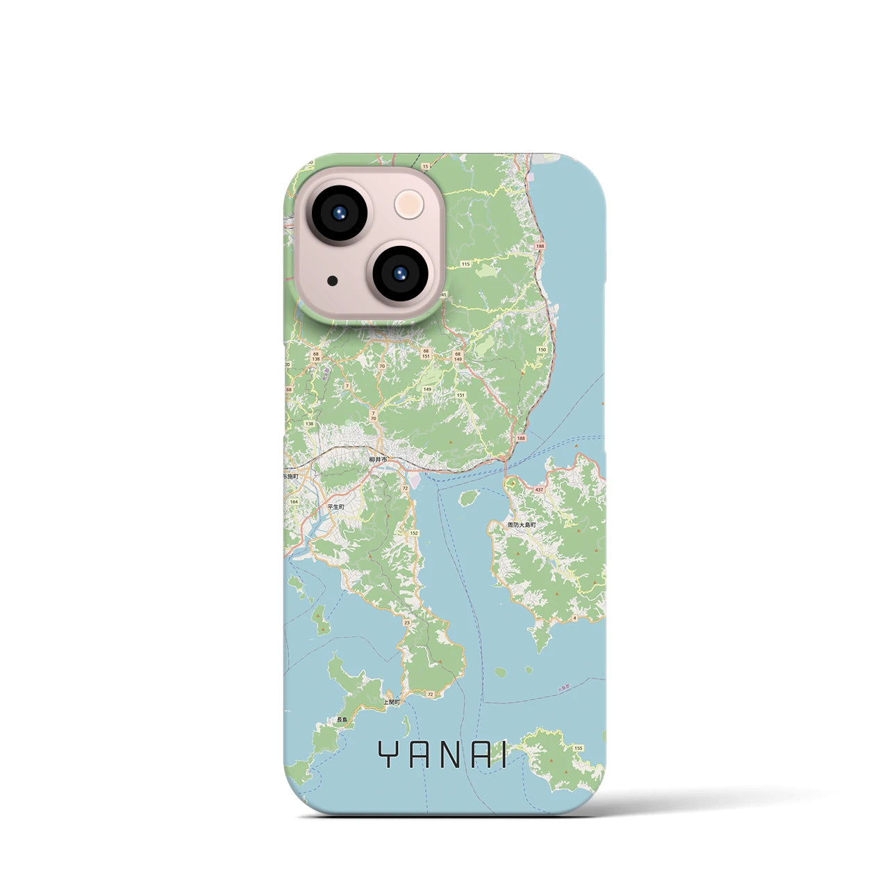 【柳井（山口県）】地図柄iPhoneケース（バックカバータイプ）