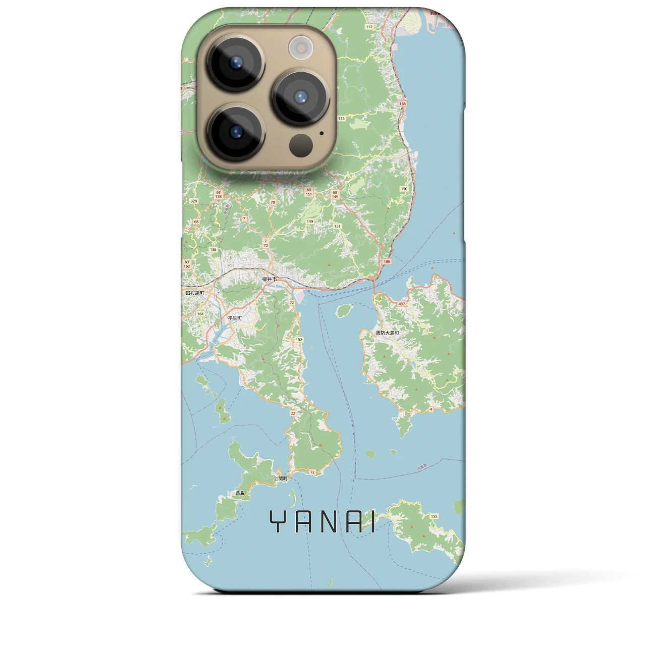 【柳井（山口県）】地図柄iPhoneケース（バックカバータイプ）
