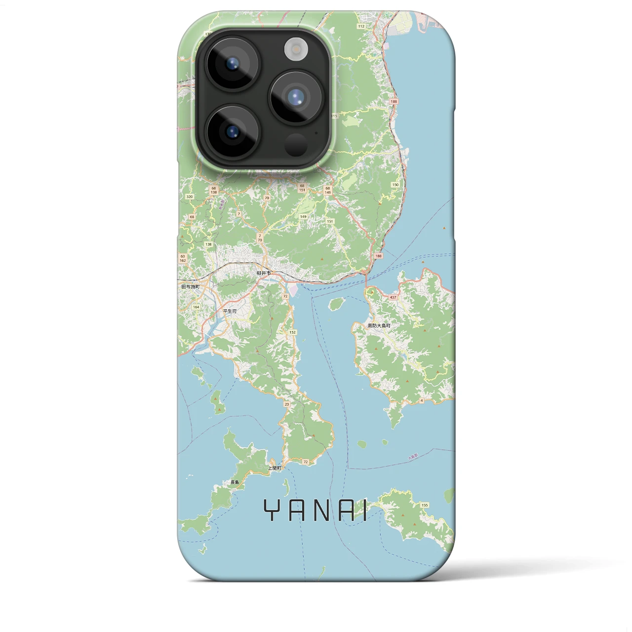 【柳井（山口県）】地図柄iPhoneケース（バックカバータイプ）