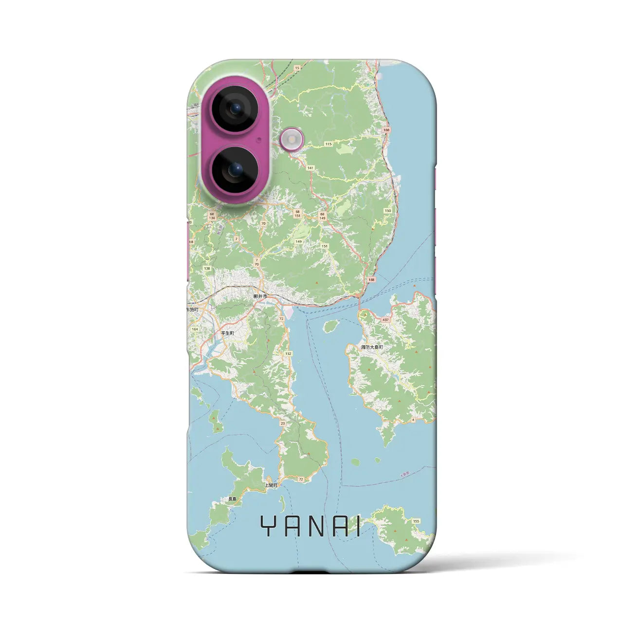 【柳井（山口県）】地図柄iPhoneケース（バックカバータイプ）