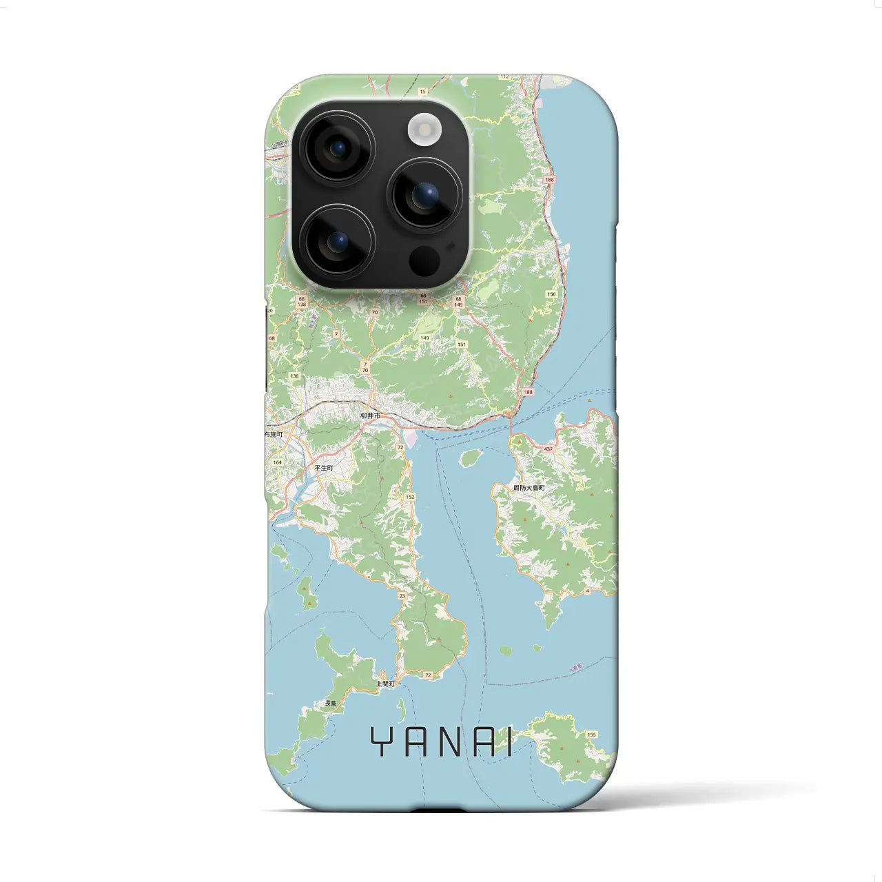 【柳井（山口県）】地図柄iPhoneケース（バックカバータイプ）