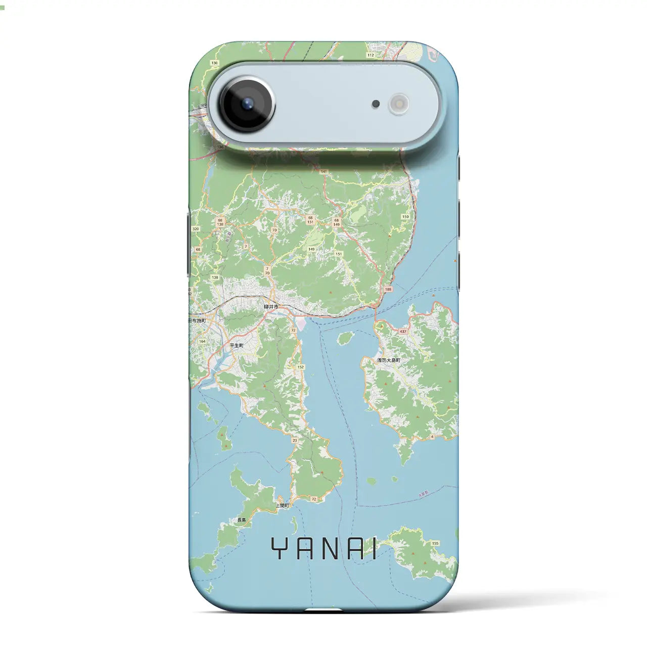 【柳井（山口県）】地図柄iPhoneケース（バックカバータイプ）