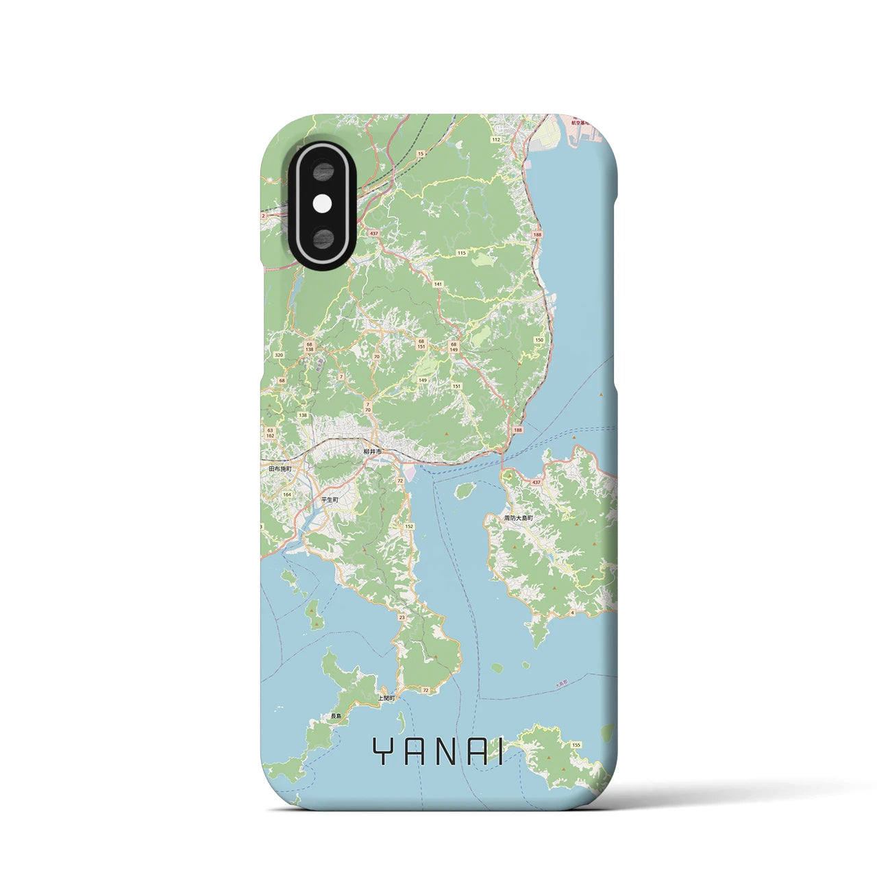【柳井（山口県）】地図柄iPhoneケース（バックカバータイプ）