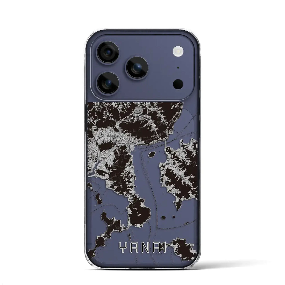 【柳井(山口県)】地図柄iPhoneケース(クリアタイプ)