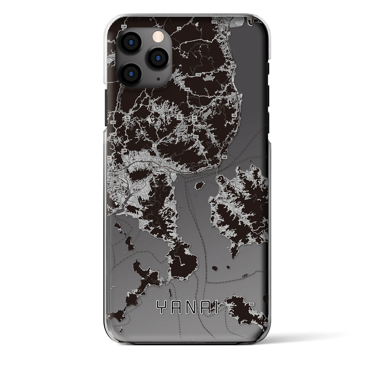 【柳井（山口県）】地図柄iPhoneケース（クリアタイプ）