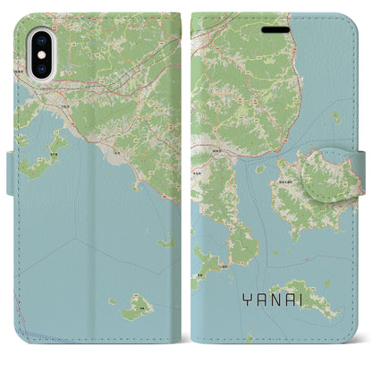 【柳井（山口県）】地図柄iPhoneケース（手帳タイプ）