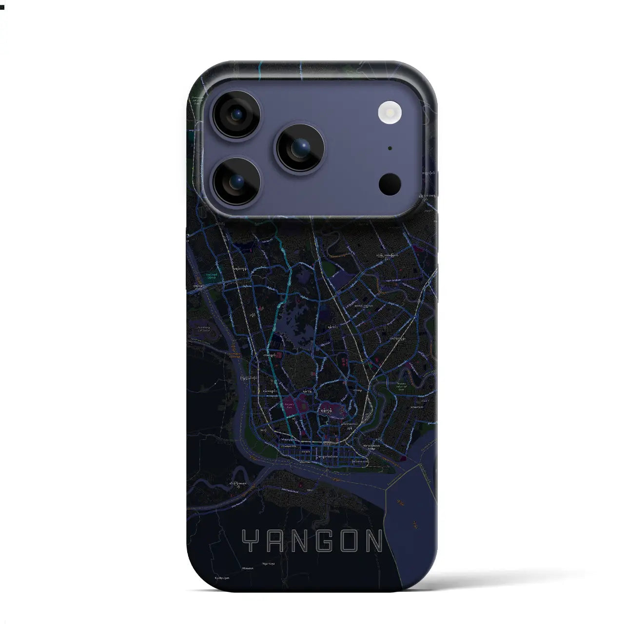 【ヤンゴン（ミャンマー）】地図柄iPhoneケース（バックカバータイプ）