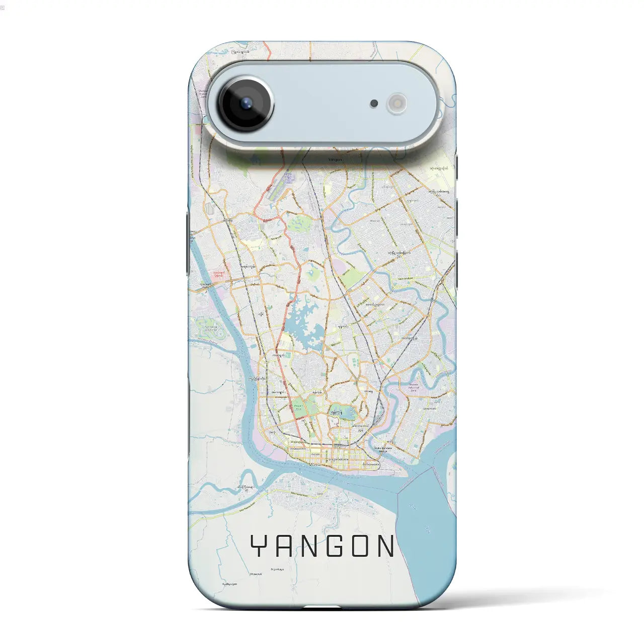 【ヤンゴン（ミャンマー）】地図柄iPhoneケース（バックカバータイプ）