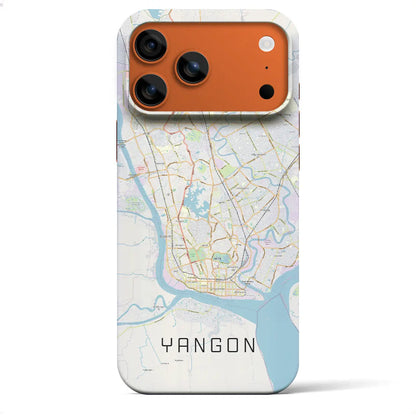 【ヤンゴン（ミャンマー）】地図柄iPhoneケース（バックカバータイプ）