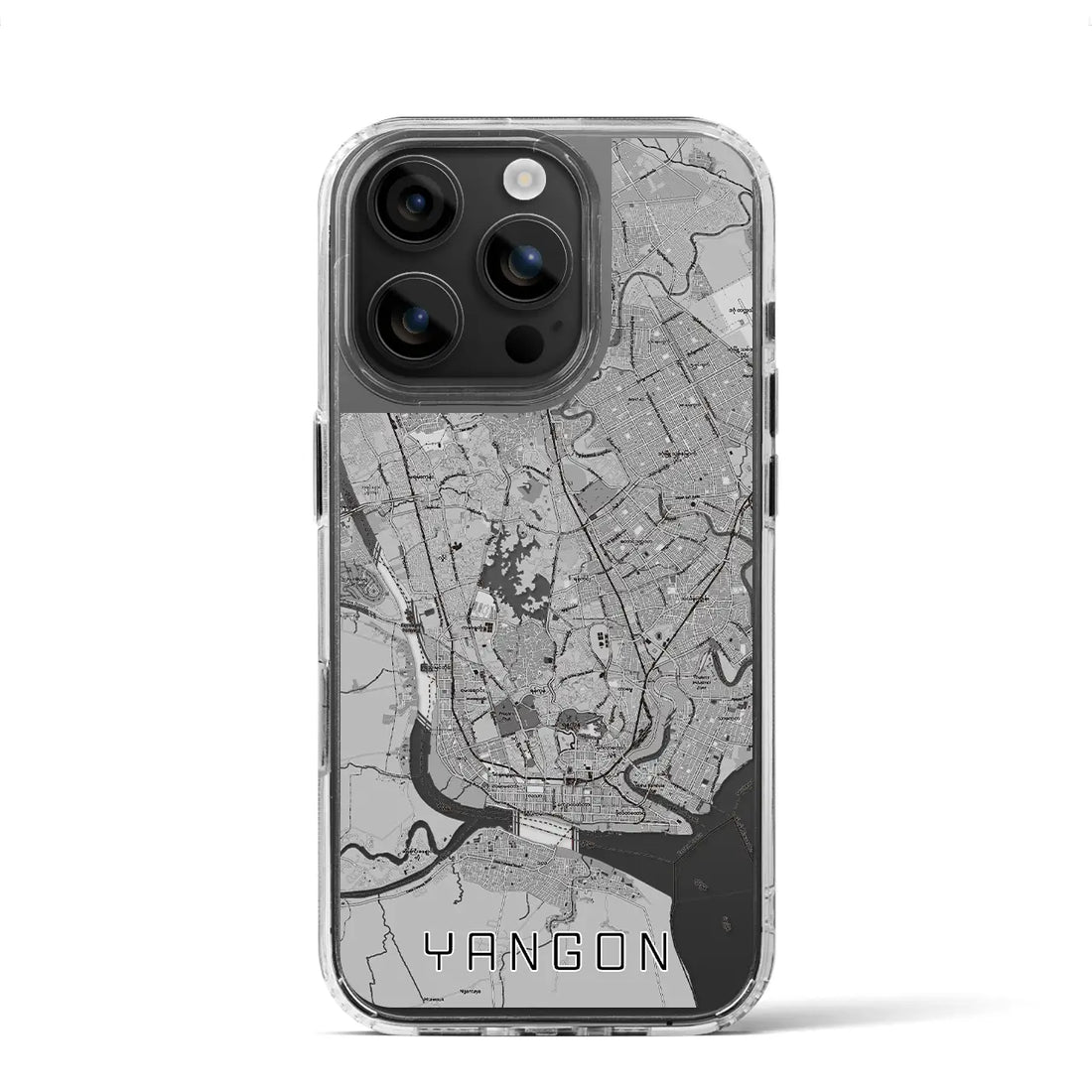 【ヤンゴン（ミャンマー）】地図柄iPhoneケース（MagSafeタイプ）