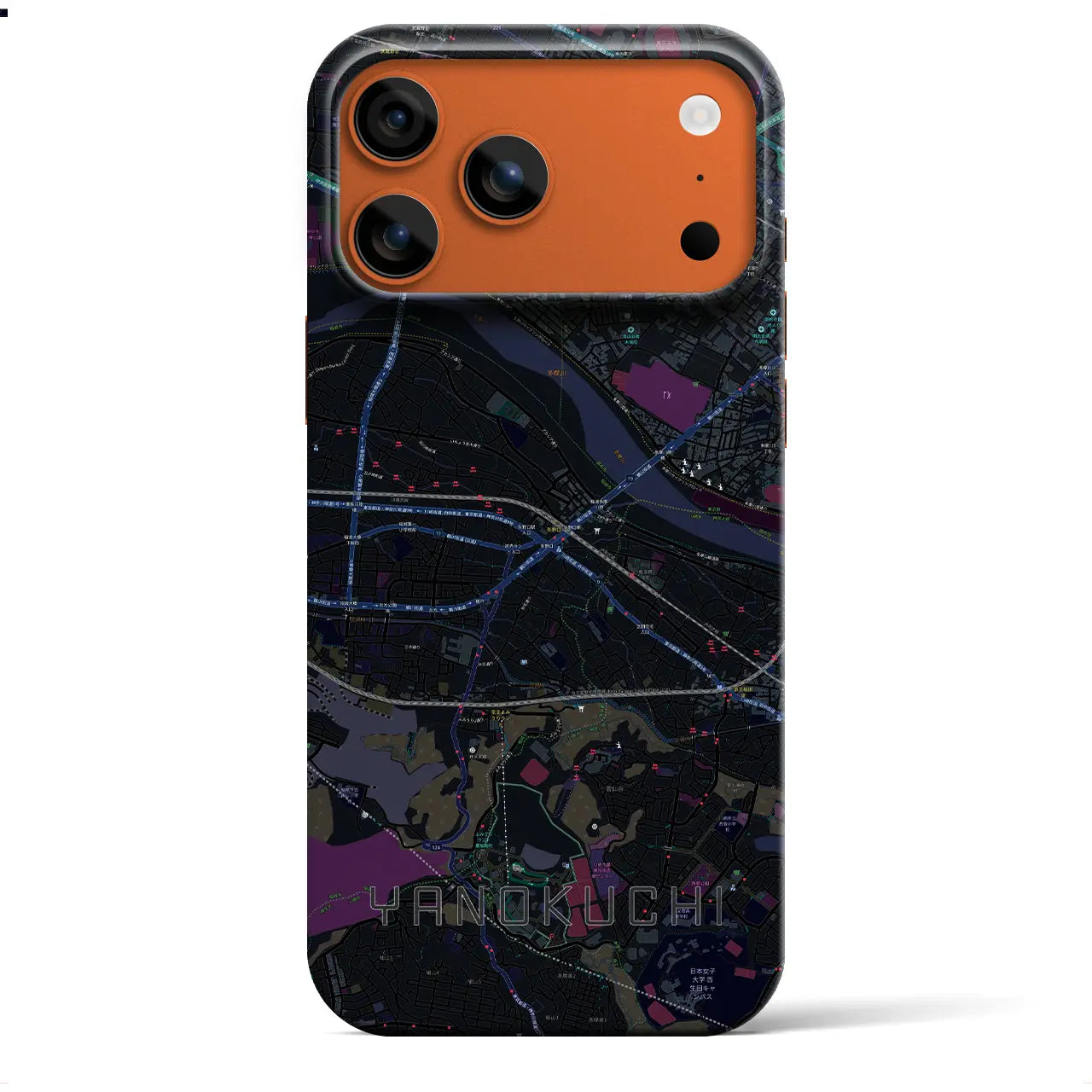 【矢野口（東京都）】地図柄iPhoneケース（バックカバータイプ）