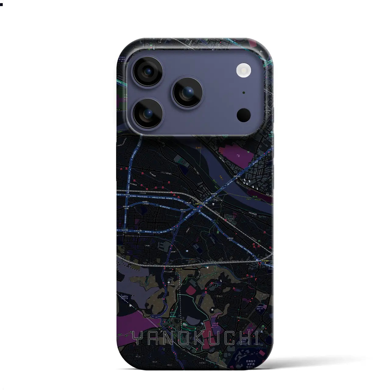 【矢野口（東京都）】地図柄iPhoneケース（バックカバータイプ）