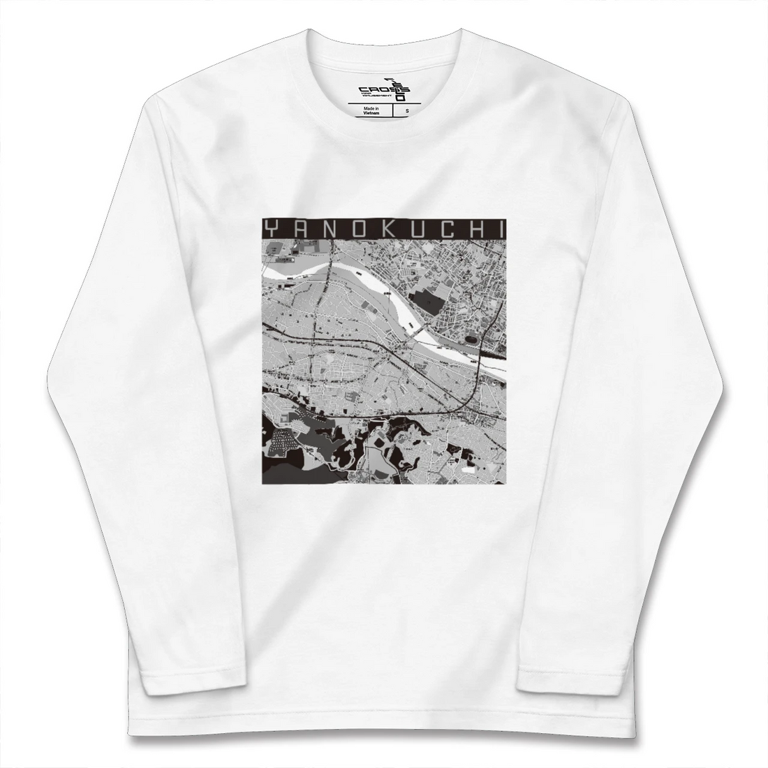【矢野口(東京都)】地図柄ロングスリーブTシャツ