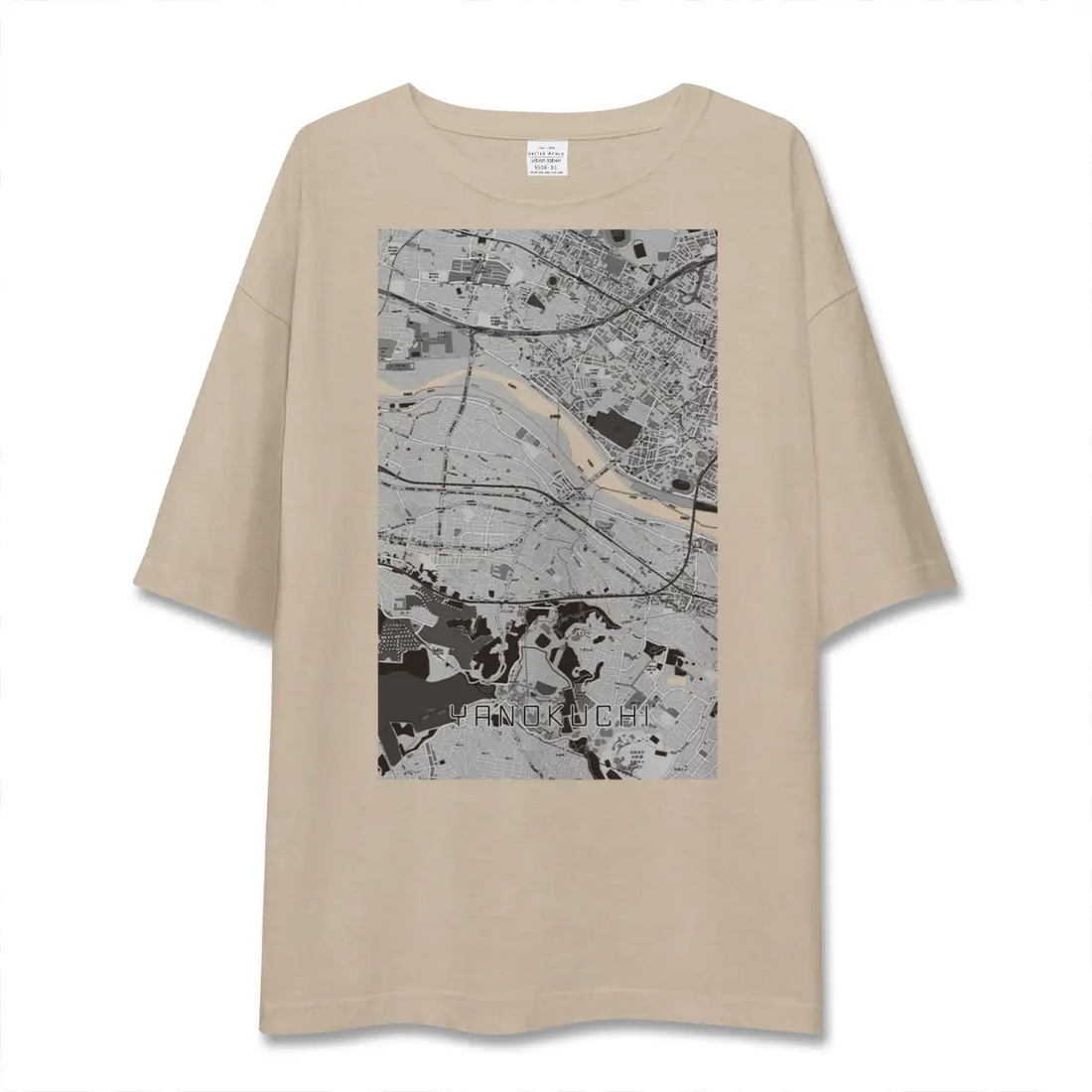 【矢野口（東京都）】地図柄ビッグシルエットTシャツ