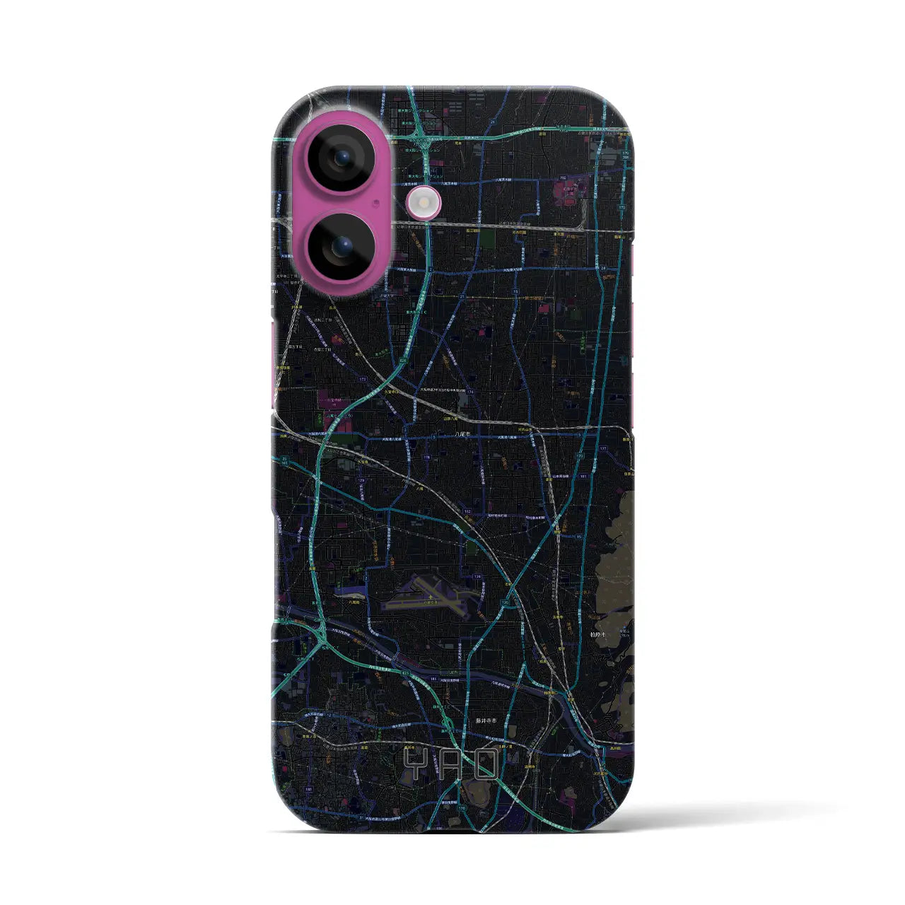 【八尾（大阪府）】地図柄iPhoneケース（バックカバータイプ）