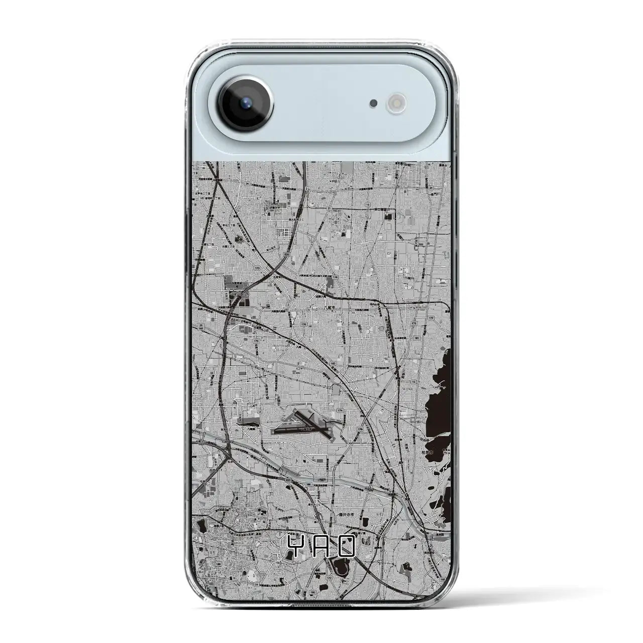 【八尾（大阪府）】地図柄iPhoneケース（クリアタイプ）