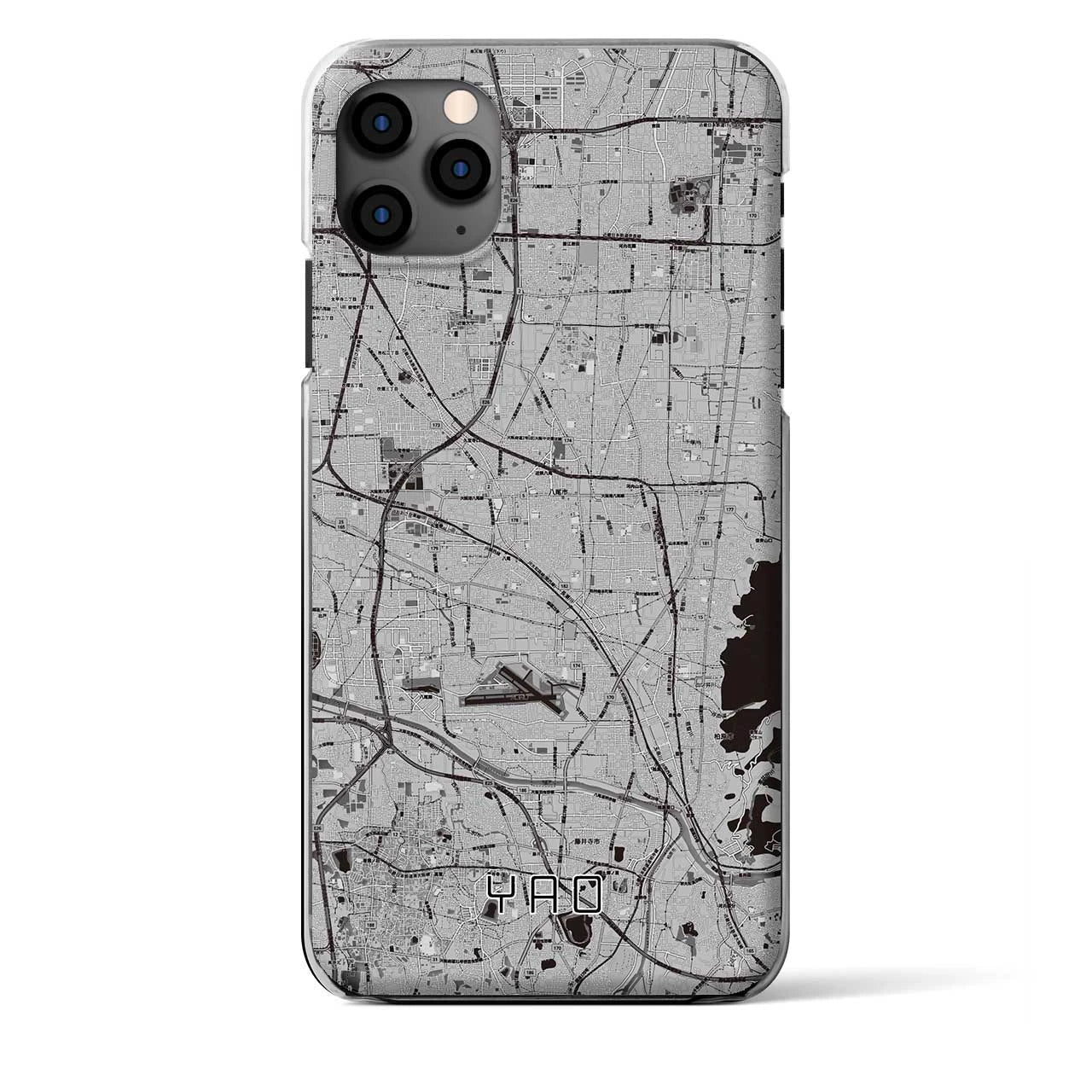 【八尾（大阪府）】地図柄iPhoneケース（クリアタイプ）